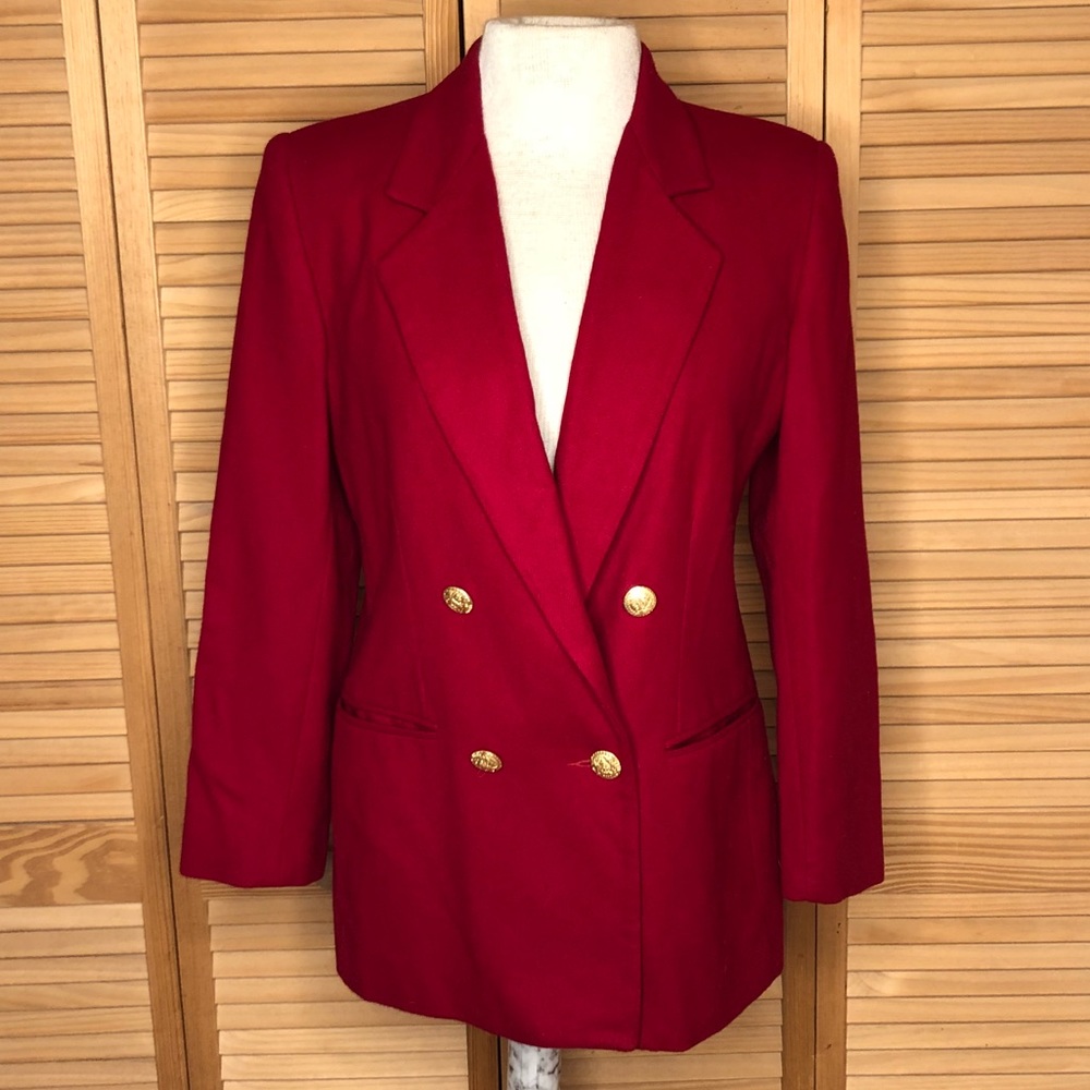 Red Casablanca Petites 4 Wool Blazer double breast